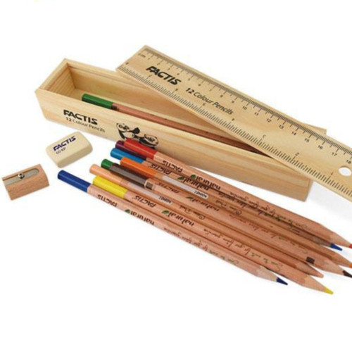 مداد رنگی 12 رنگ فکتیس مدل جعبه چوبی