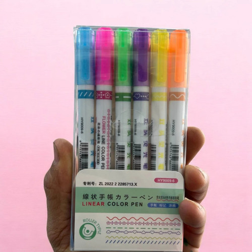 ماژیک مدل حاشیه زن بسته 6 عددی