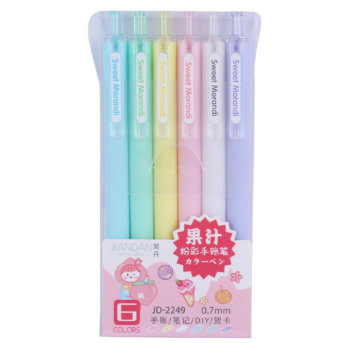 خودکار6 رنگ فشاری پاستلی