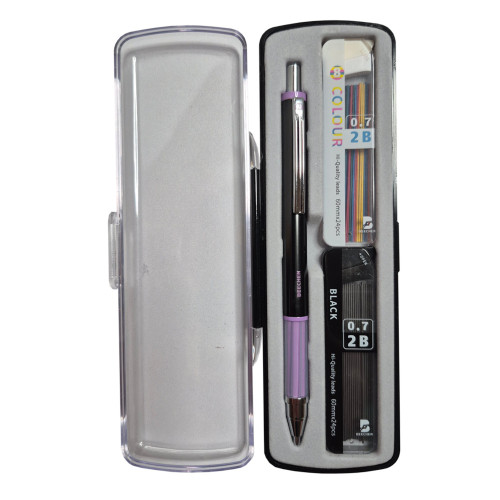 مداد نوکی BEE CHEN مدل BC9001 به همراه ۲ عدد نوک رنگی و مشکی