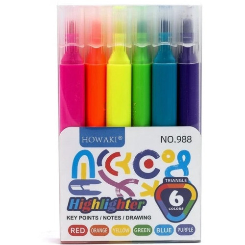 ماژیک علامت گذار هایلایتر هواکی _ 6 رنگ